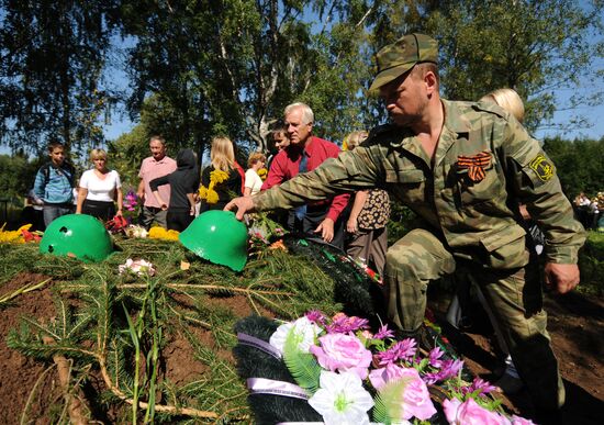 Reburial of World War II soldiers in Novgorod region