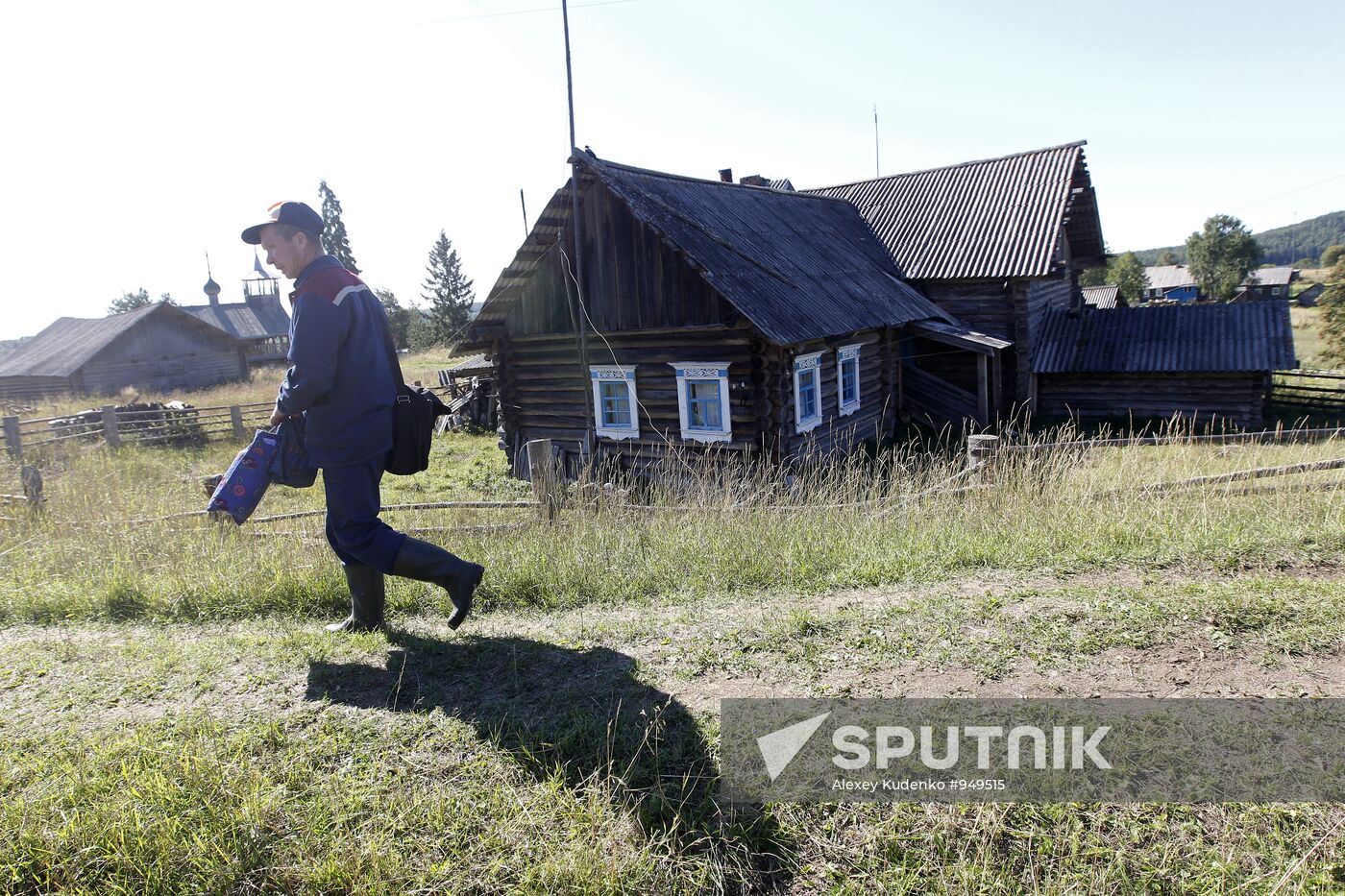 "Mail of Russia" postman makes his rounds in the village