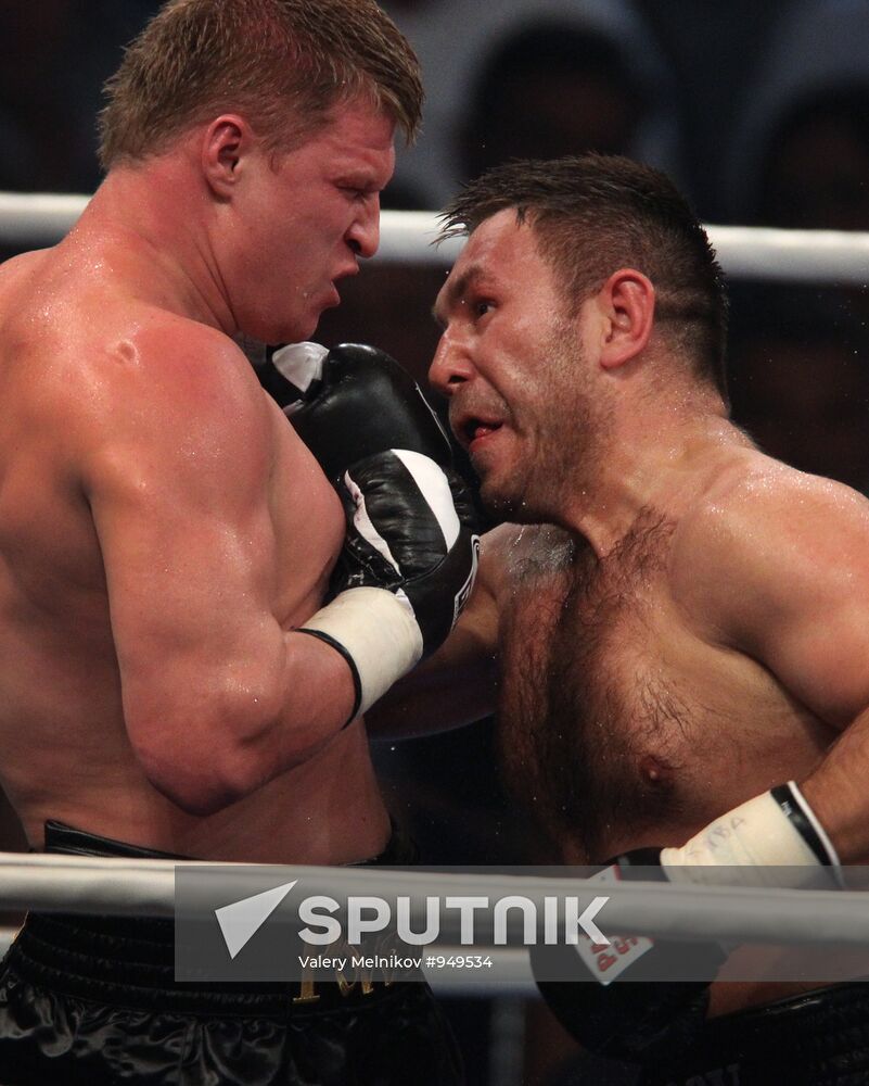 Boxing. WBA title fight Alexander Povetkin and Ruslan Chagaev