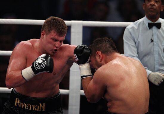 Boxing. WBA title fight Alexander Povetkin and Ruslan Chagaev