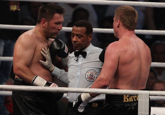 Boxing. WBA title fight Alexander Povetkin and Ruslan Chagaev
