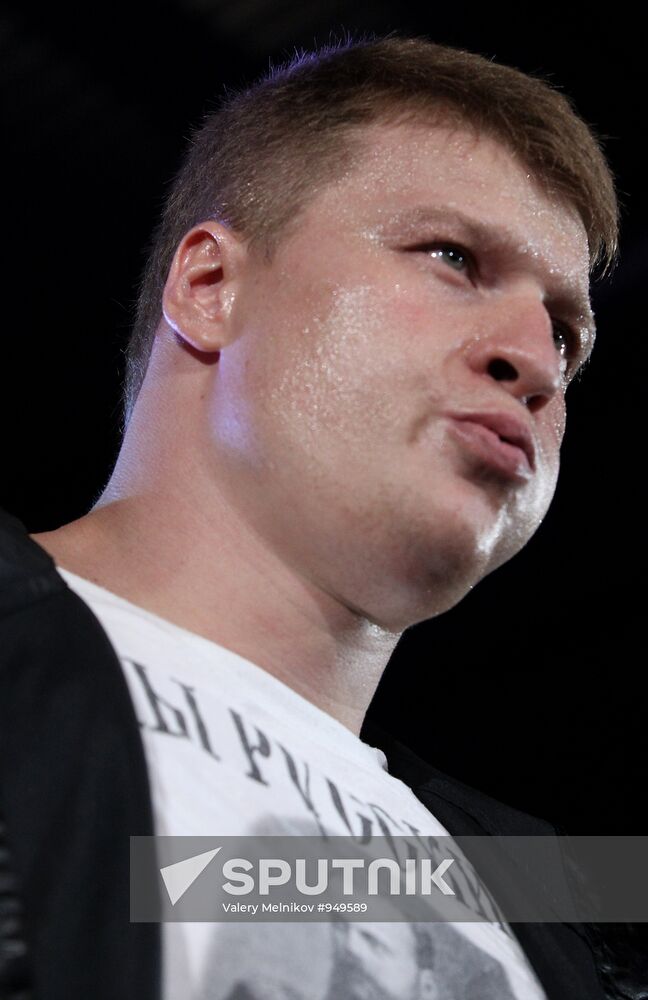 WBA title fight between Alexander Povetkin and Ruslan Chagaev