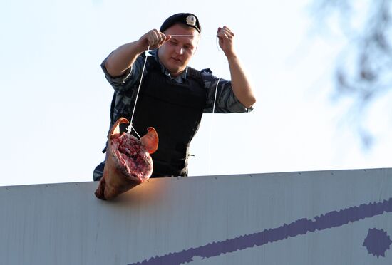 Action by fans of professional football club CSKA