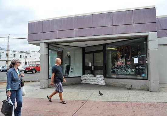 New York's street during Irene hurricane