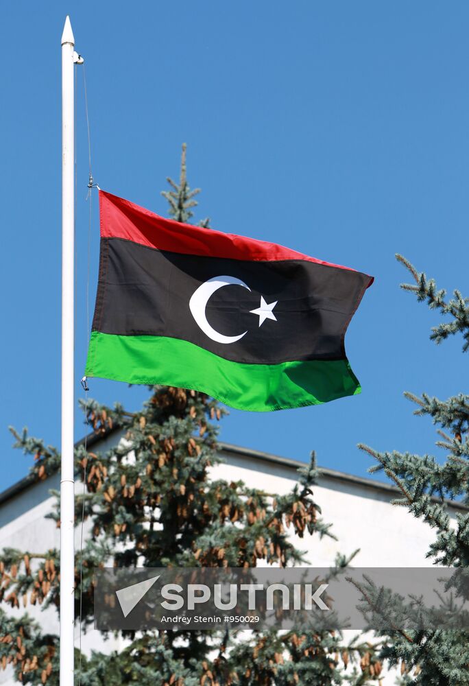 Rebels' flag hoisted over Libyan embassy in Moscow