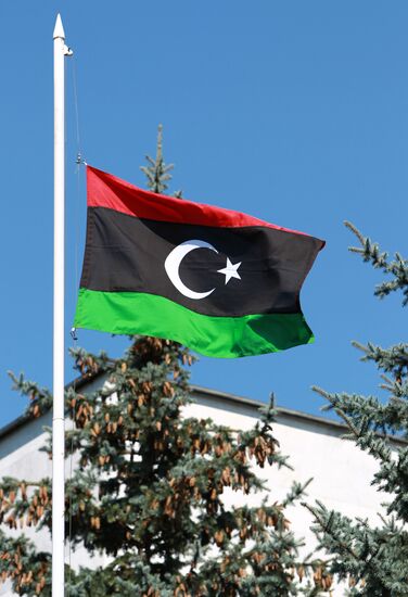 Rebels' flag hoisted over Libyan embassy in Moscow