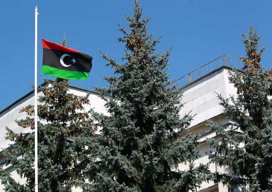 Rebels' flag hoisted over Libyan embassy in Moscow