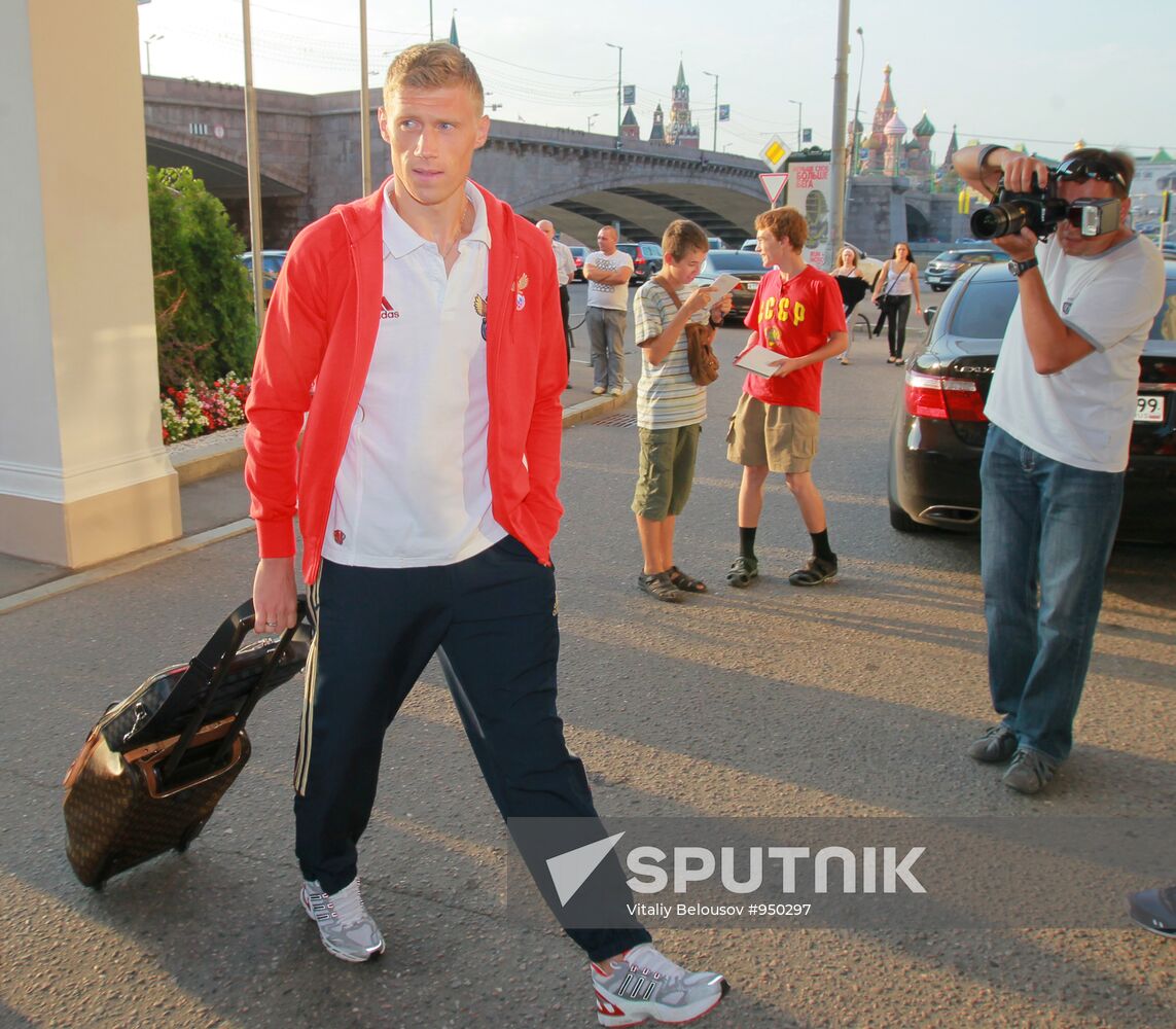 Football. Russia's national team trains in Moscow