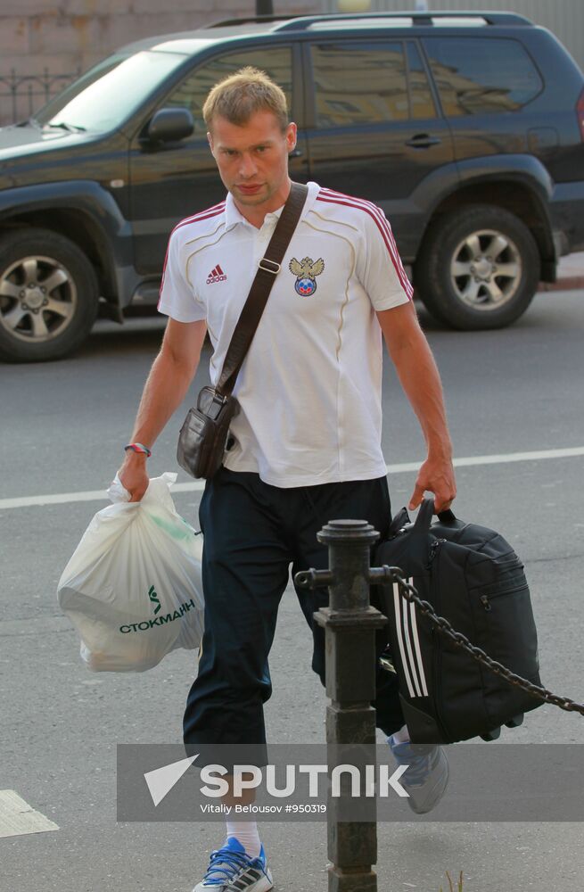 Football. Russia's national team trains in Moscow