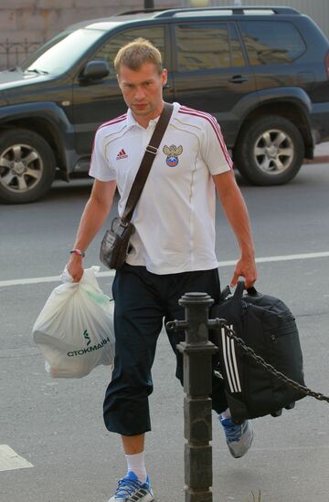 Football. Russia's national team trains in Moscow