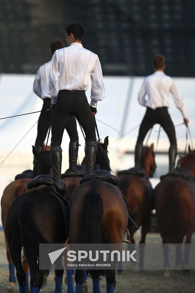 Preparing for Spasskaya Tower Festival