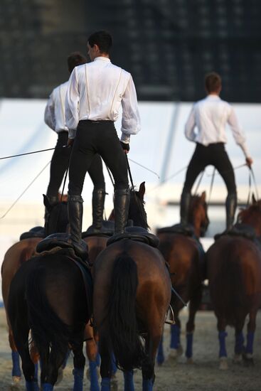 Preparing for Spasskaya Tower Festival