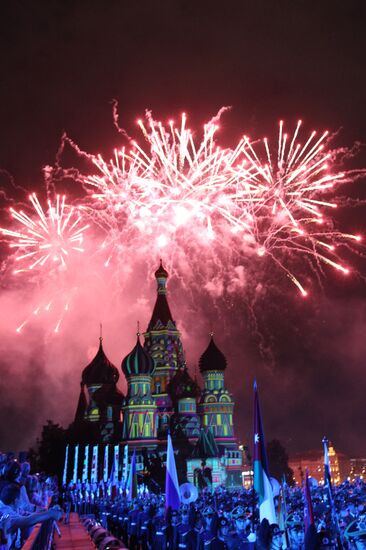 Preparing for Spasskaya Tower Festival