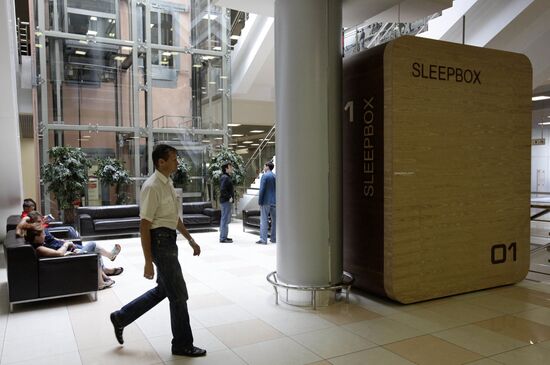 Sleepbox resting capsules installed in Sheremetyevo Airport