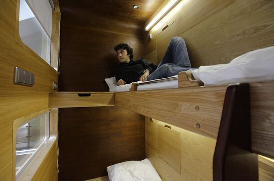 Sleepbox resting capsules installed in Sheremetyevo Airport