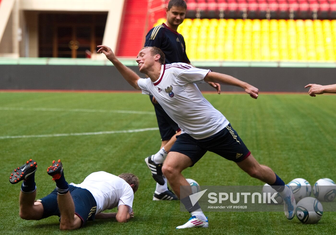 Football. Russian national team training