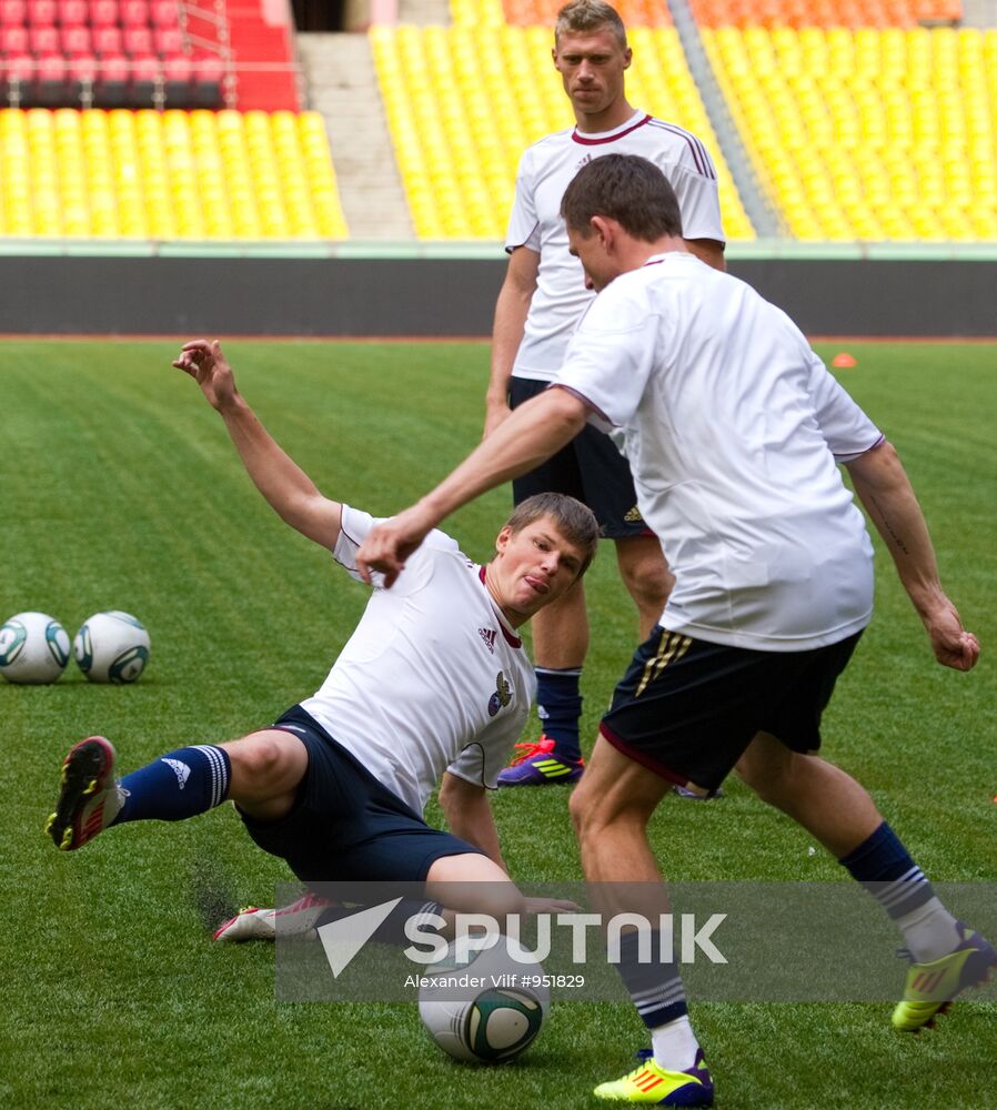 Football. Russian national team training