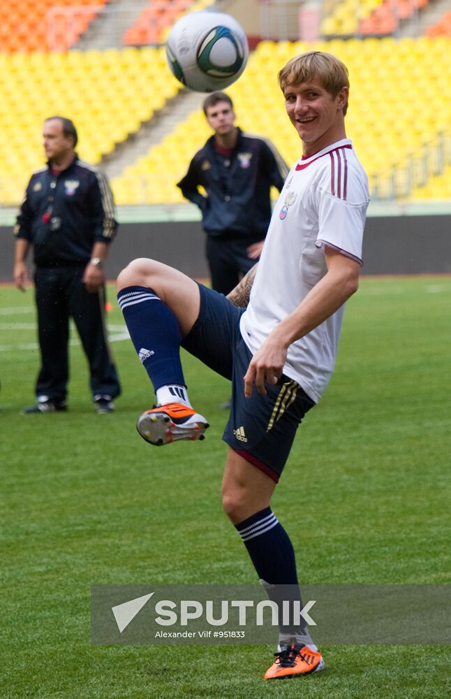 Football. Russian national team training