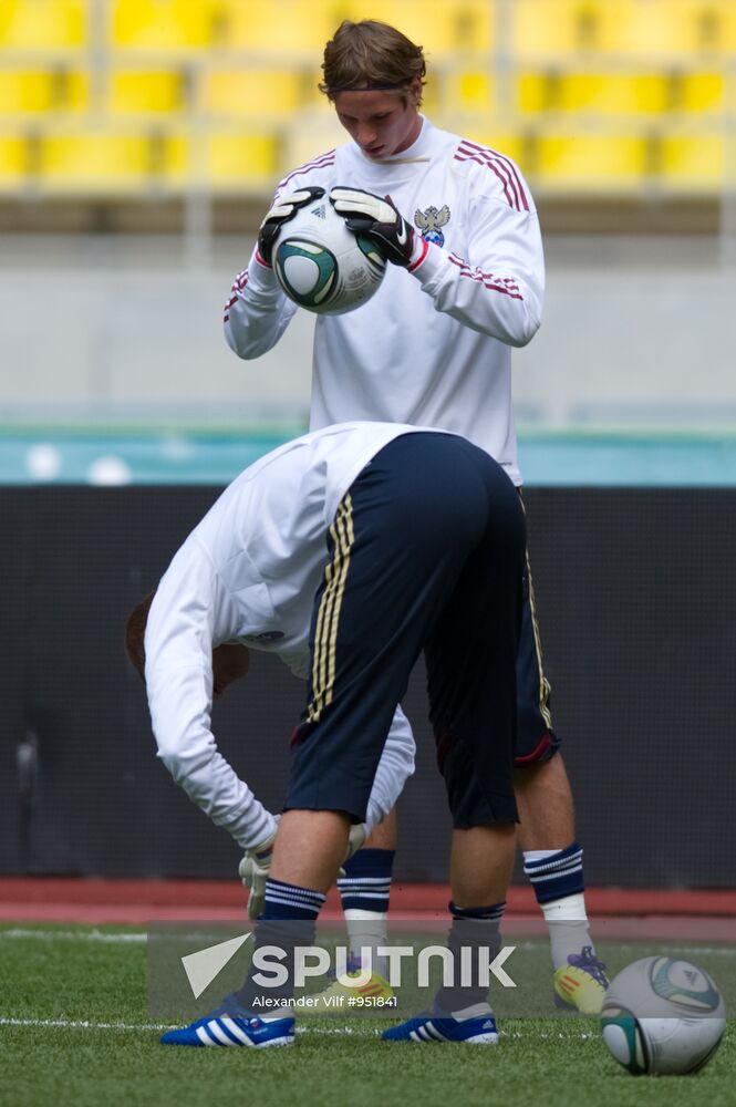 Football. Russian national team training