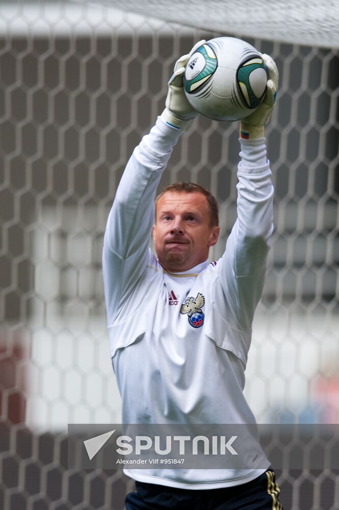 Football. Russian national team training