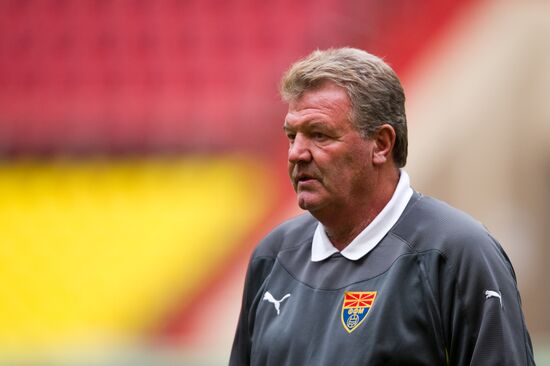 Football. Macedonia team in training