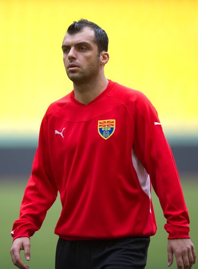 Football. Macedonia team in training