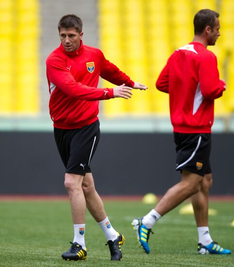 Football. Macedonia team in training