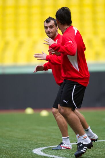 Football. Macedonia team in training
