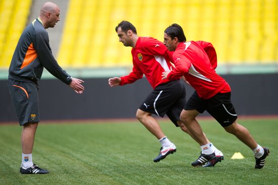 Football. Macedonia team in training