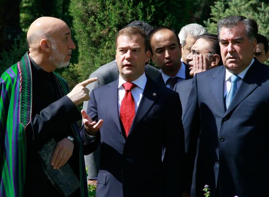 Presidents of Russia, Tajikistan, Pakistan and Afghanistan meet