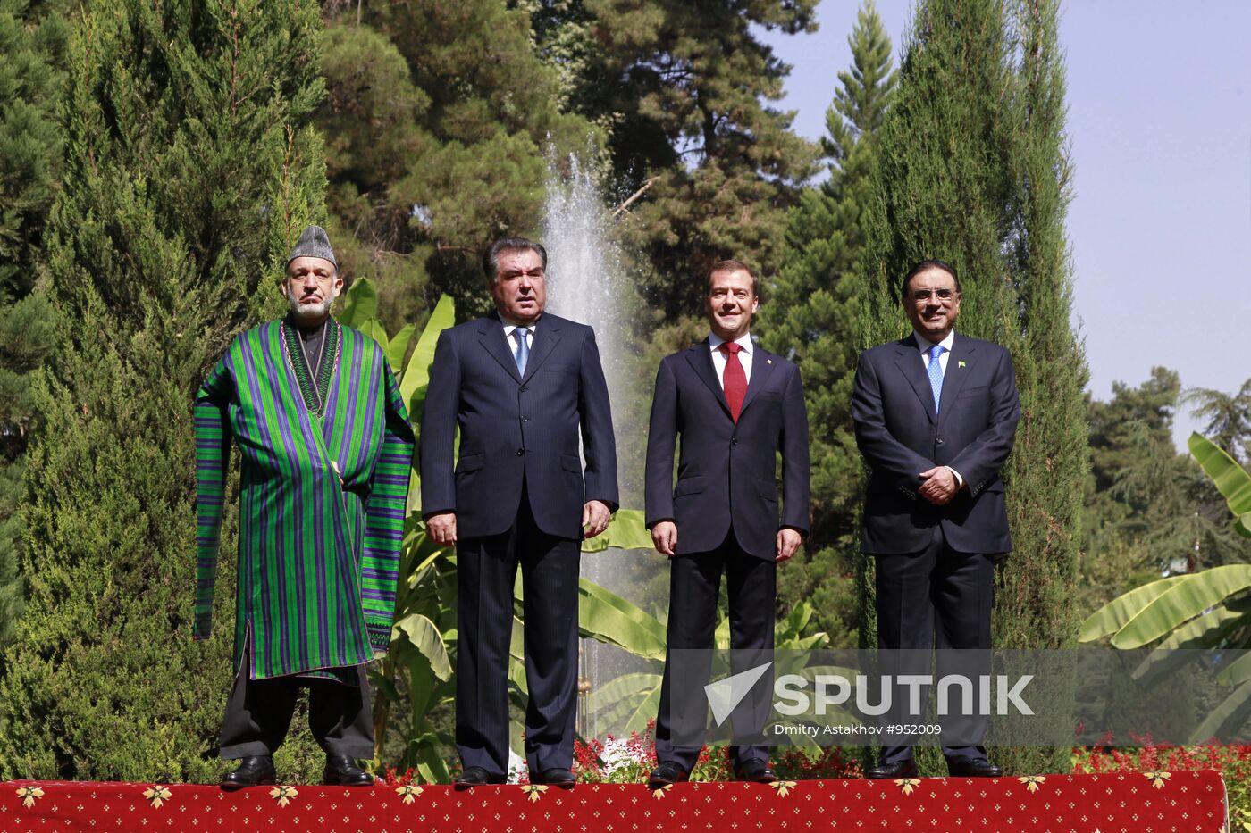 Presidents of Russia, Tajikistan, Pakistan and Afghanistan meet