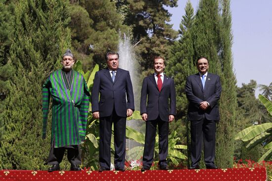 Presidents of Russia, Tajikistan, Pakistan and Afghanistan meet
