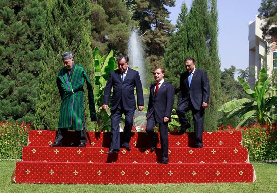 Presidents of Russia, Tajikistan, Pakistan and Afghanistan meet