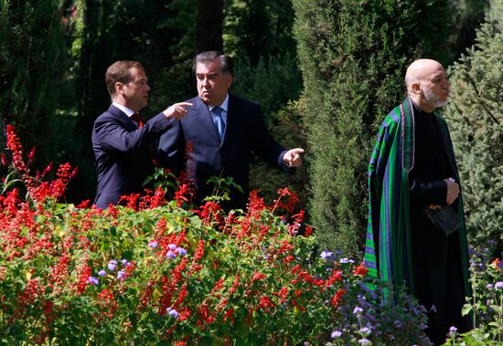 Presidents of Russia, Tajikistan, Pakistan and Afghanistan meet