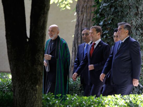 Presidents of Russia, Tajikistan, Pakistan and Afghanistan meet