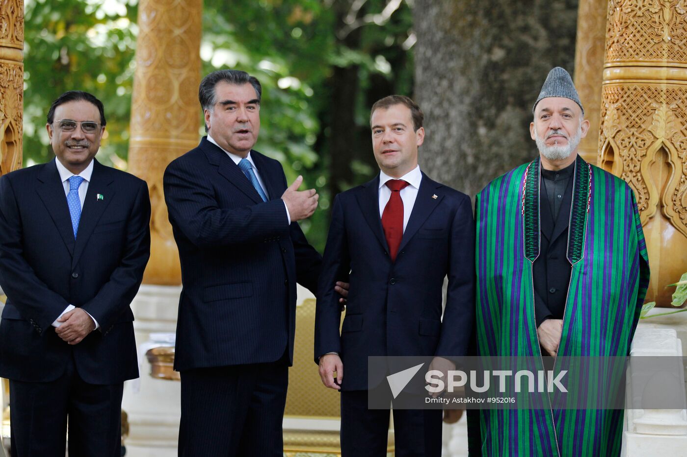 Presidents of Russia, Tajikistan, Pakistan and Afghanistan meet