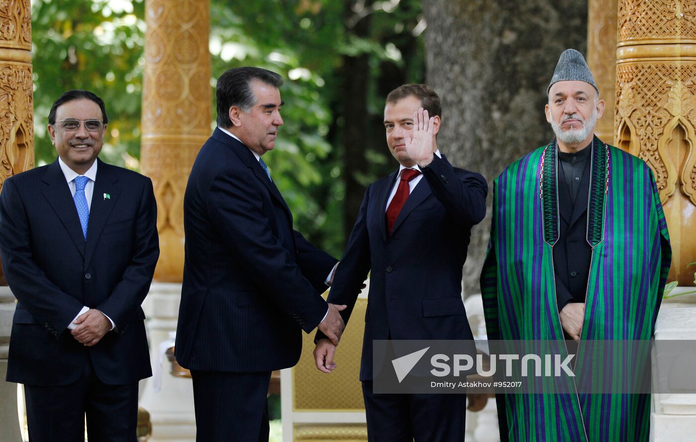Presidents of Russia, Tajikistan, Pakistan and Afghanistan meet