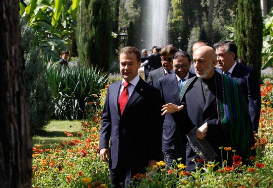 Presidents of Russia, Tajikistan, Pakistan and Afghanistan meet