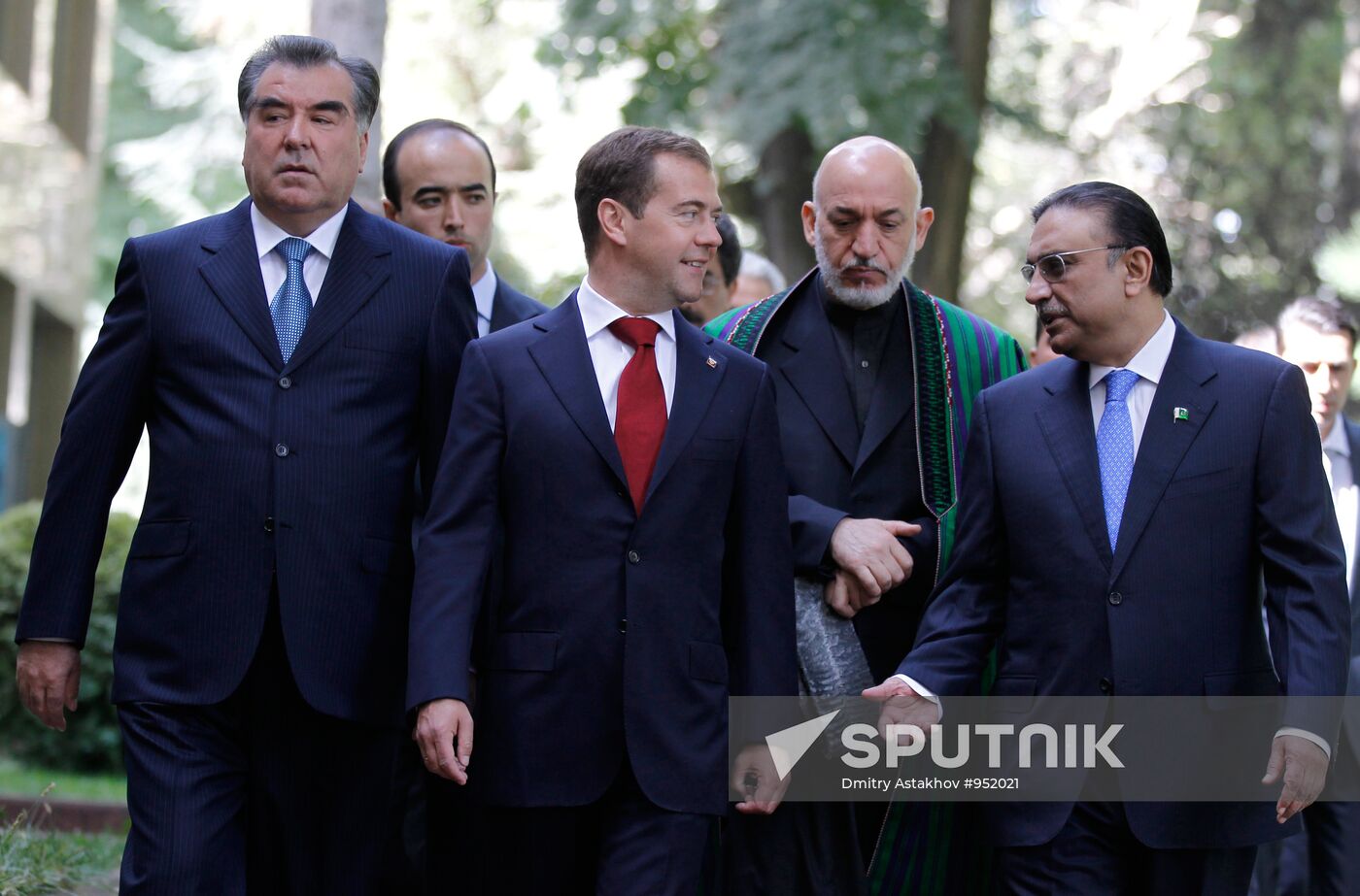 Presidents of Russia, Tajikistan, Pakistan and Afghanistan meet