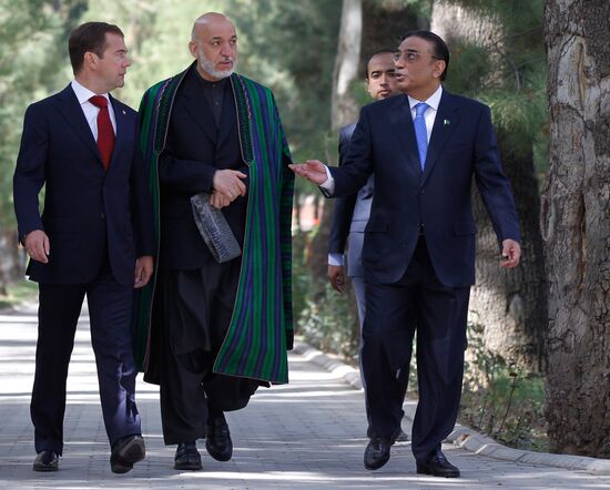 Presidents of Russia, Tajikistan, Pakistan and Afghanistan meet