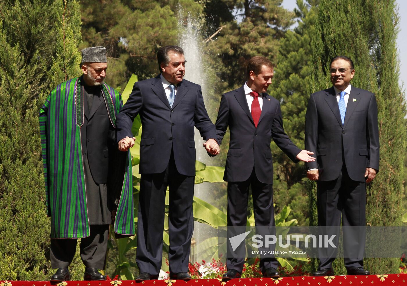 Presidents of Russia, Tajikistan, Pakistan and Afghanistan meet