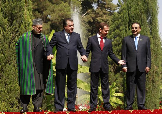 Presidents of Russia, Tajikistan, Pakistan and Afghanistan meet