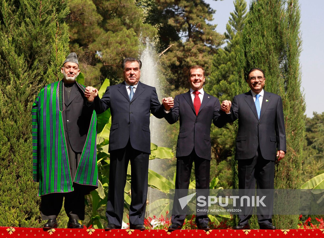 Presidents of Russia, Tajikistan, Pakistan and Afghanistan meet