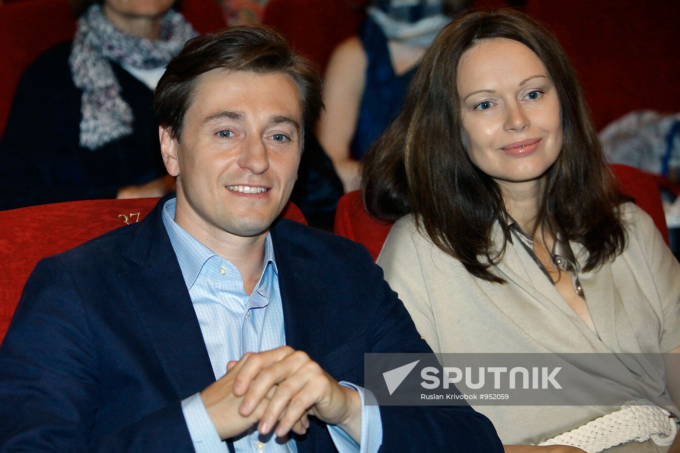 Sergei Bezrukov and his wife, Irina