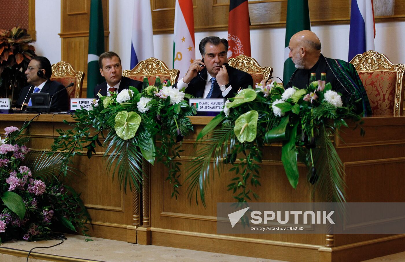 Presidents of Russia, Tajikistan, Pakistan and Afghanistan meet