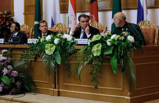 Presidents of Russia, Tajikistan, Pakistan and Afghanistan meet