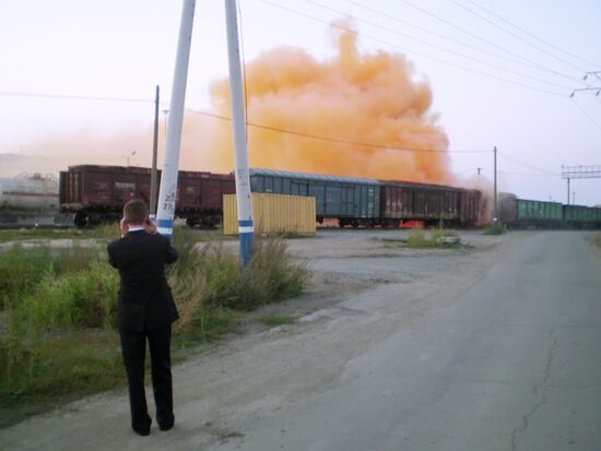 Bromine spill at Chelyabinsk railway station