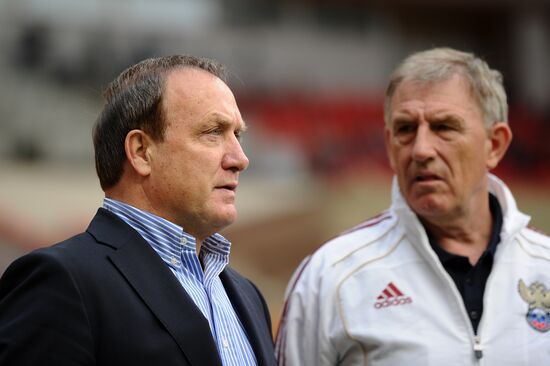 Football Qualifying for EURO 2012. Match Russia - Macedonia