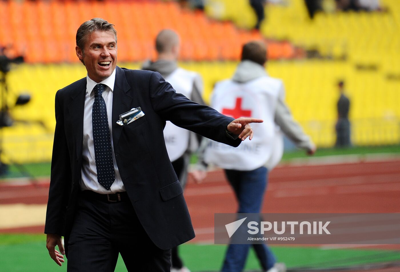 Football Qualifying for EURO 2012. Match Russia - Macedonia