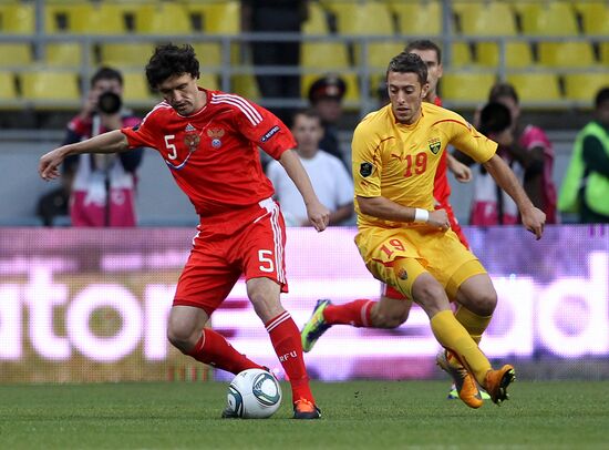 Football Qualifying for EURO 2012. Match Russia - Macedonia